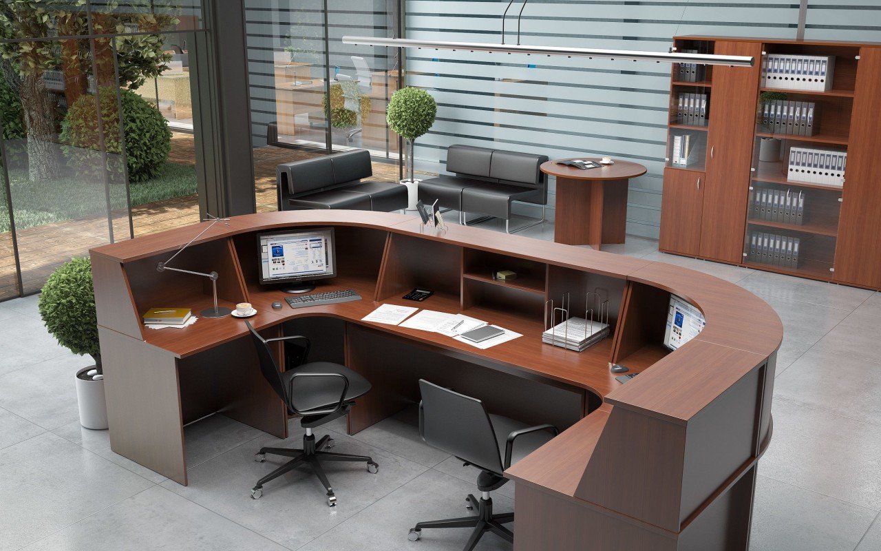 Современная стойка-ресепшн ЭДЕМ-1 - вид 2