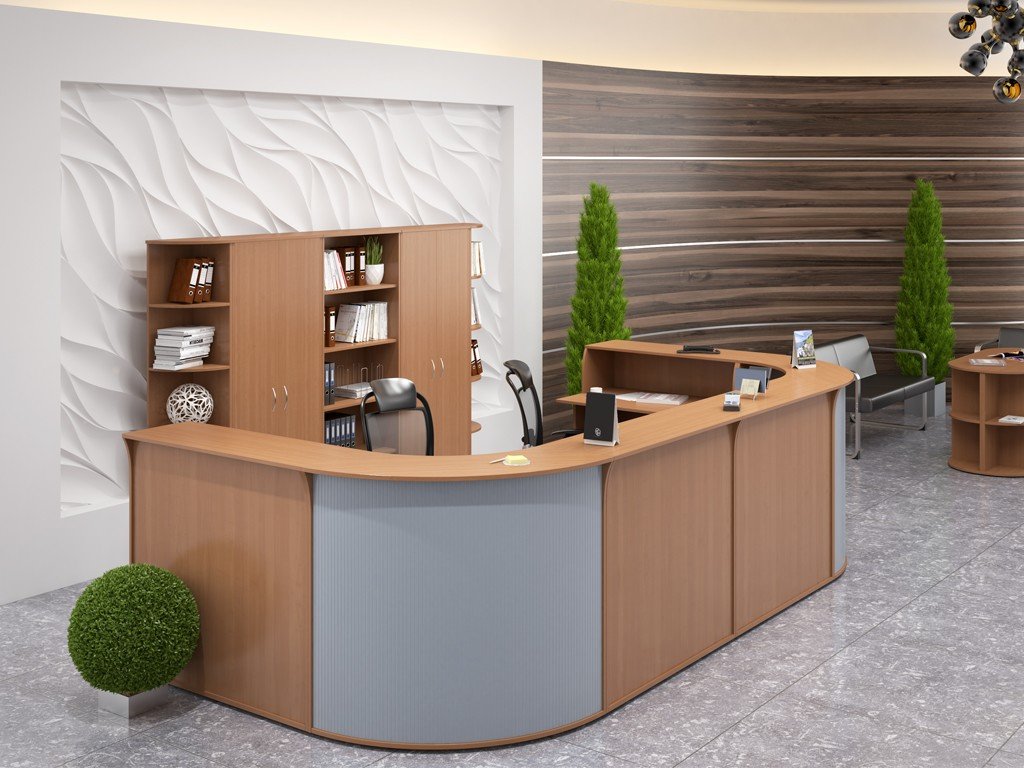 Современная стойка-ресепшн ЭДЕМ-1 - вид 3