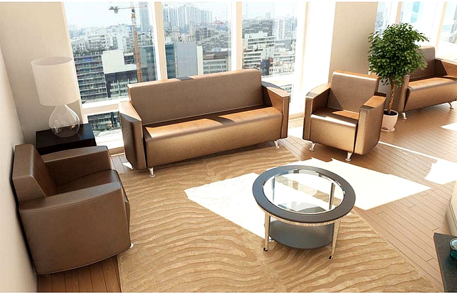 3-местный офисный диван Сити - вид 9