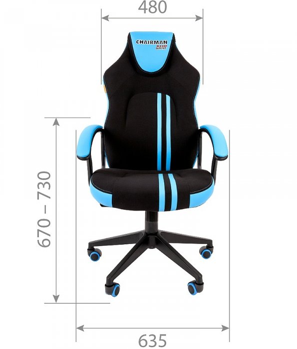 Кресло офисное Chairman Game-26 (черный/красный) - вид 4