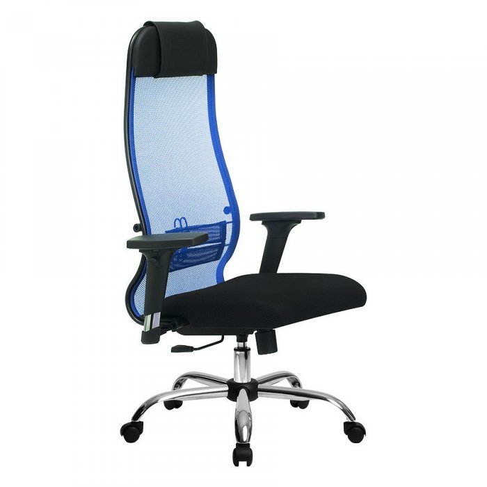 Чёрное кресло руководителя МЕТТА Комплект 18/2D Ch ов - вид 6